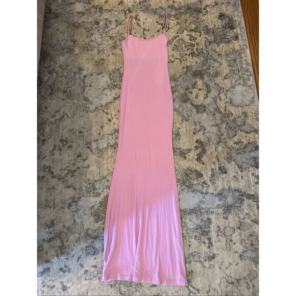 Pink Bodycon Ribbed Dress - Picture 1 of 4